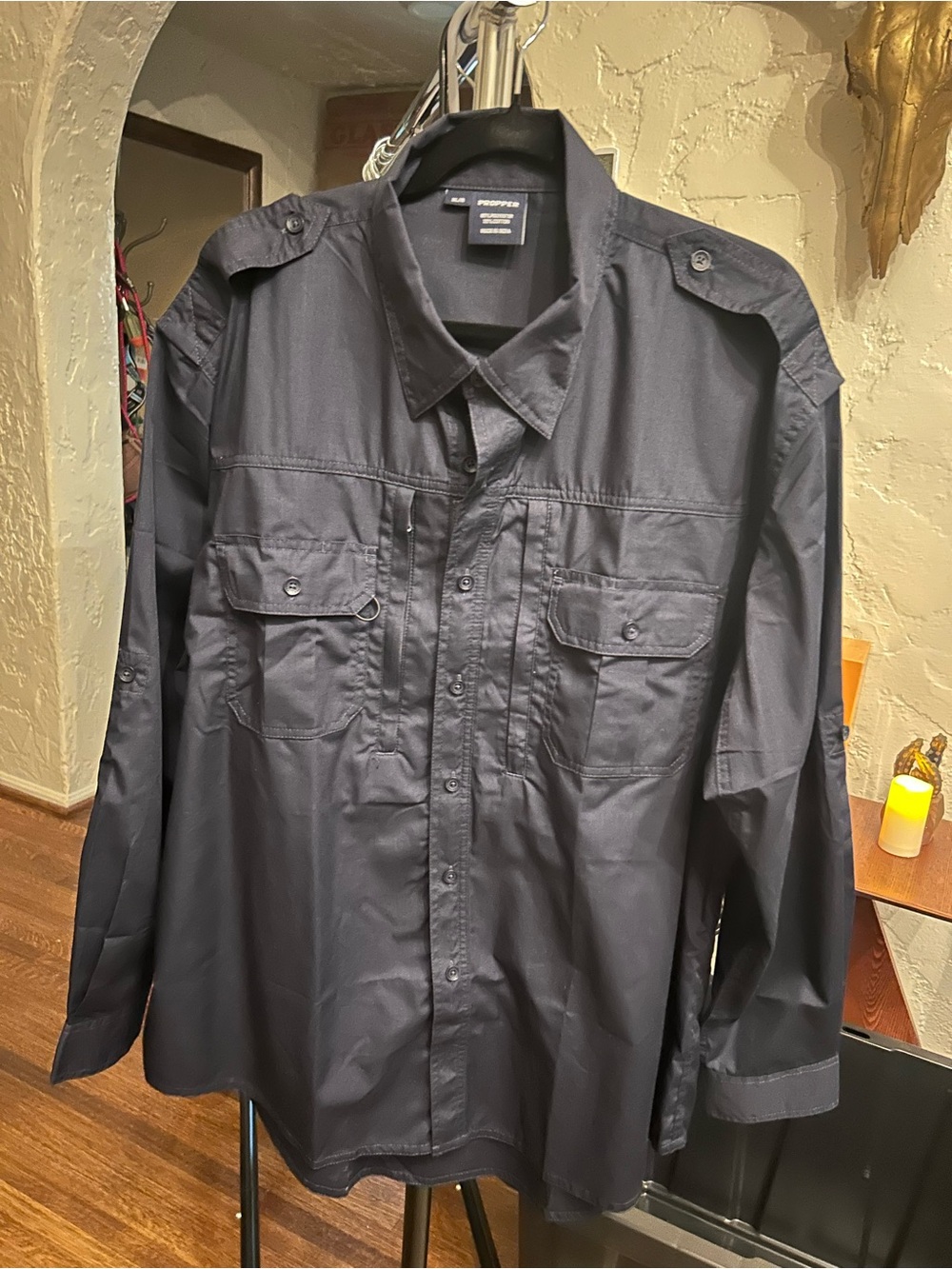 Propper Men's Black Military Field Shirt Jacket